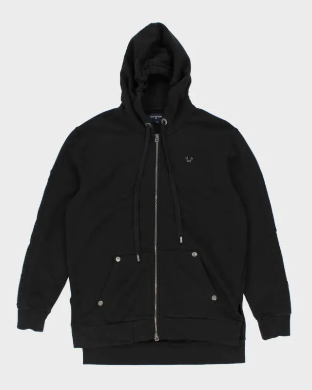 Men's Black True Religion Zip Up  Hoodie - L sold by Rokit