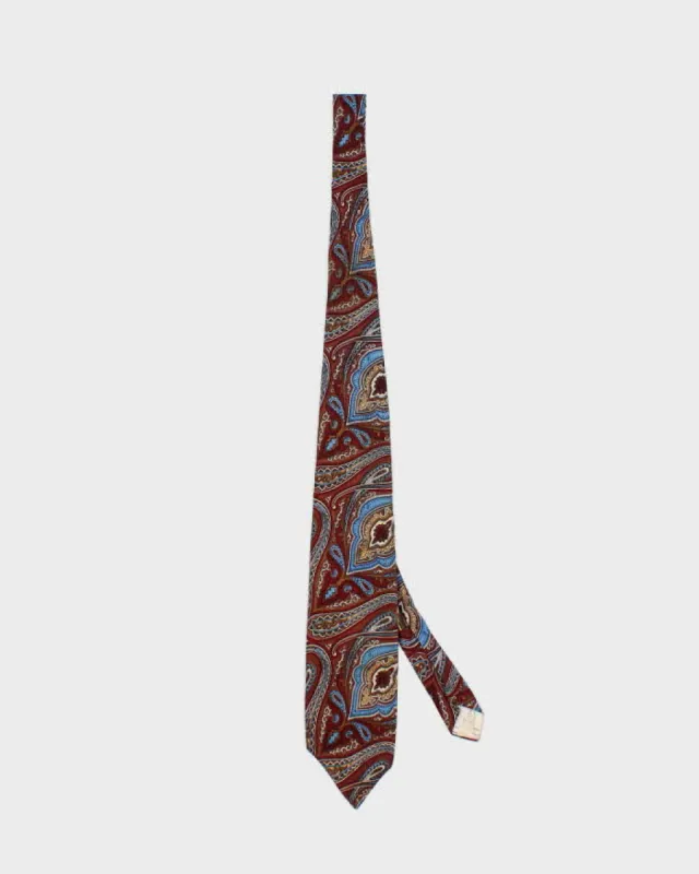Mens Burgundy Paisley Liberty Sill Tie sold by Rokit