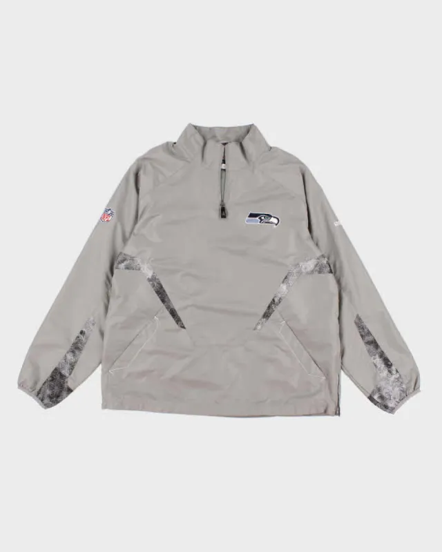 Vintage Men's NFL Sea Hawkes X Reebok Grey Track Jacket - L sold by Rokit