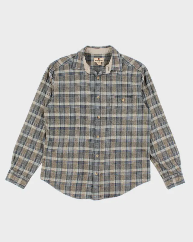 00s Vintage Mens Blue Woolrich Flannel Shirt - M sold by Rokit