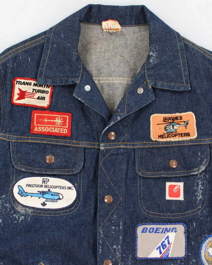 Vintage 80s GWG Patched Denim Jacket - L sold by Rokit product image thumbnail 3