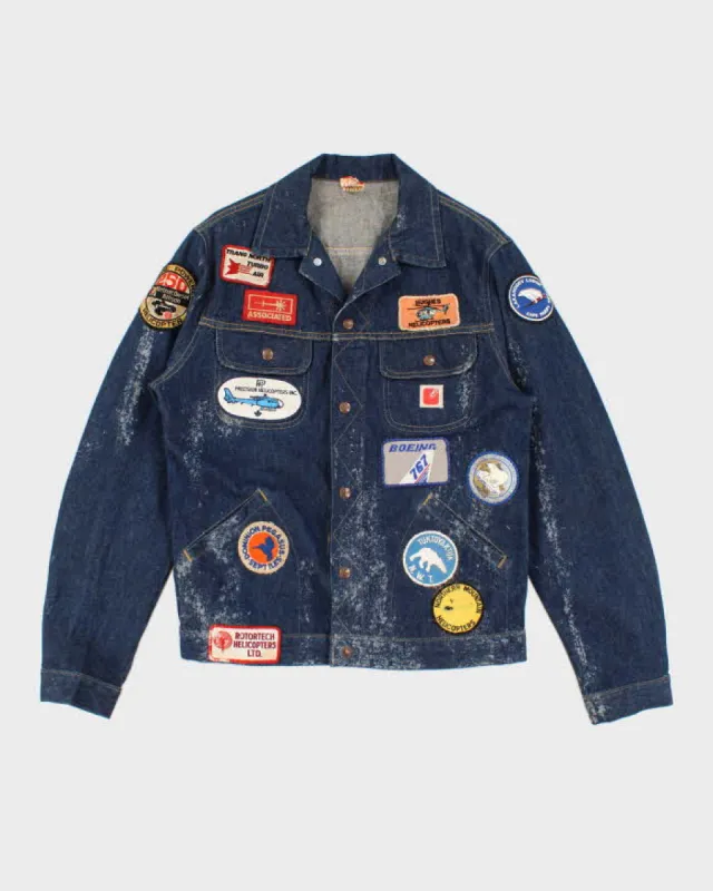 Vintage 80s GWG Patched Denim Jacket - L sold by Rokit