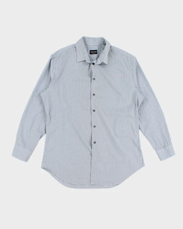 Vintage Armani Button Up Check Shirt - M sold by Rokit