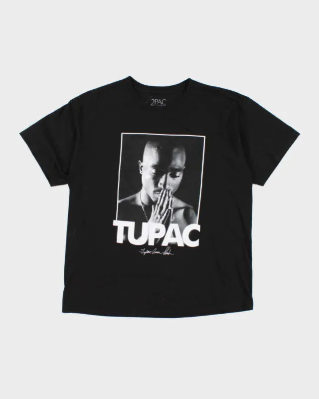 Men's Black 2Pac Graphic Print T-Shirt - XL sold by Rokit