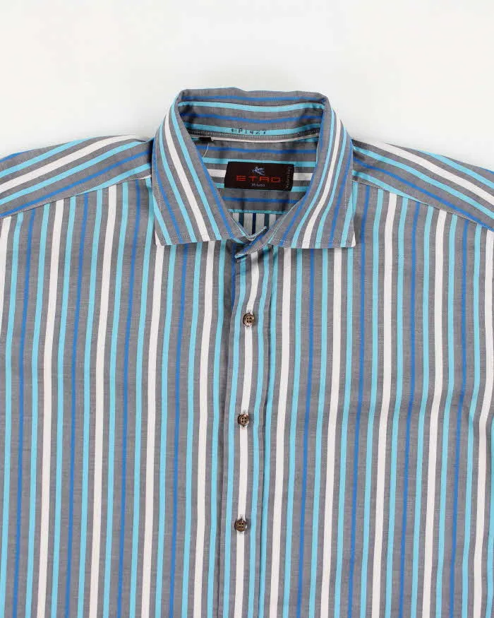 Vintage Etro Striped Button Up Shirt - L sold by Rokit product image thumbnail 3