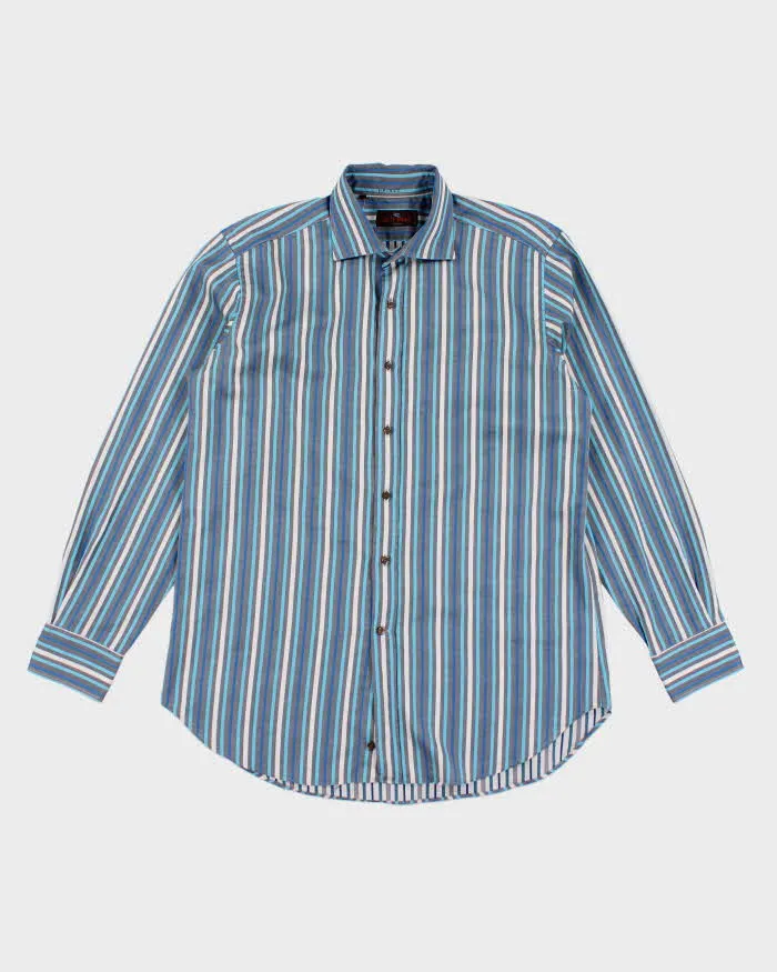 Vintage Etro Striped Button Up Shirt - L sold by Rokit