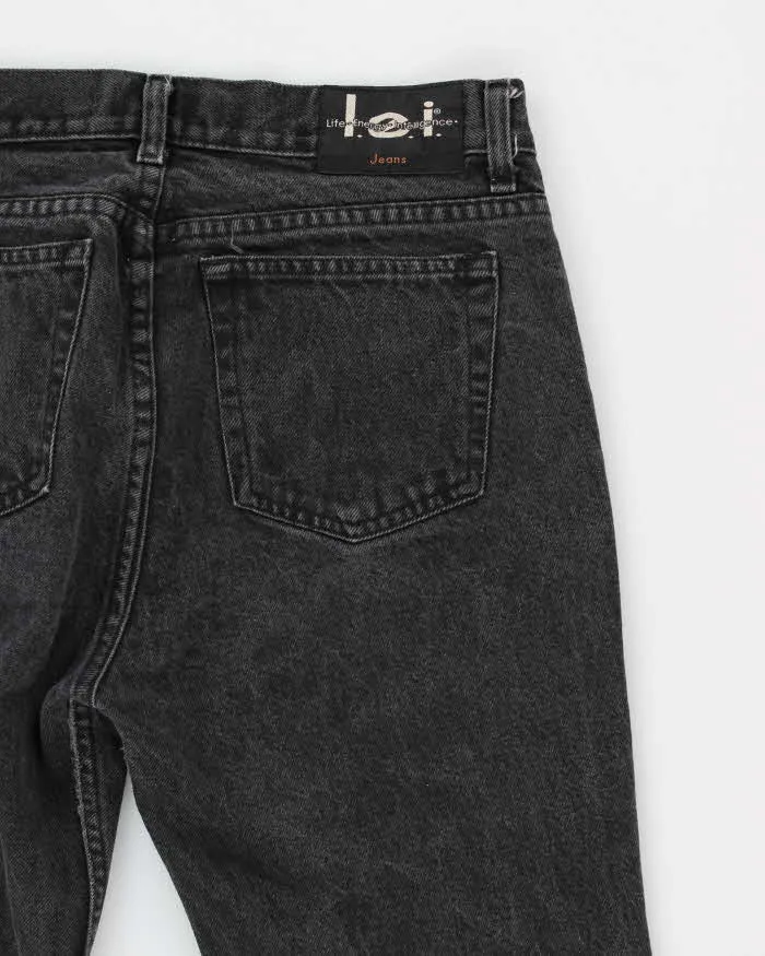 Vintage Women's Dark Stone Wash Flare Jeans - W28 L30 sold by Rokit product image thumbnail 3