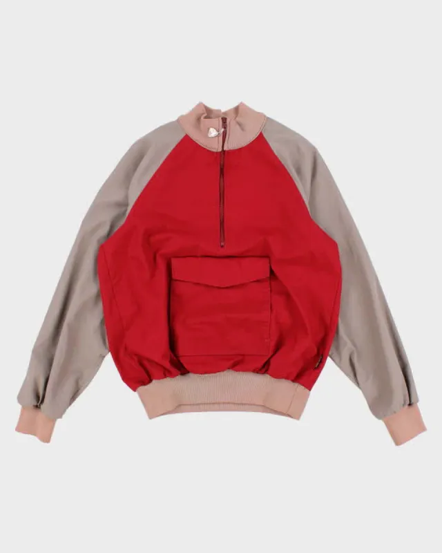 Vintage 80s Pacific Trail Quarter Zip Hooded Windbreaker - S sold by Rokit