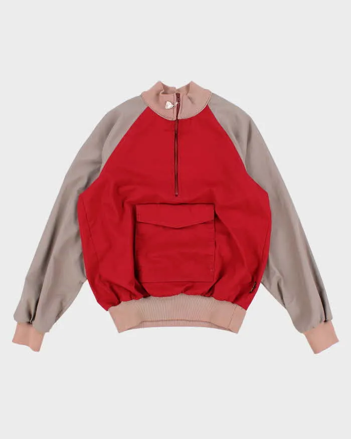 Vintage 80s Pacific Trail Quarter Zip Hooded Windbreaker - S sold by Rokit