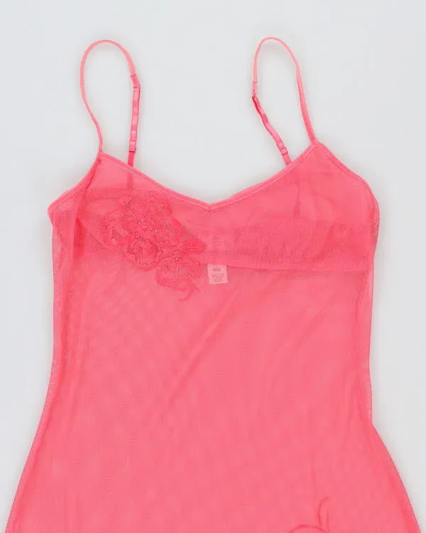 Y2k 00s La Senza Pink Mesh Dress - M sold by Rokit product image thumbnail 3