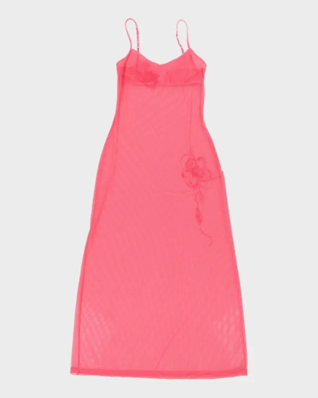 Y2k 00s La Senza Pink Mesh Dress - M sold by Rokit