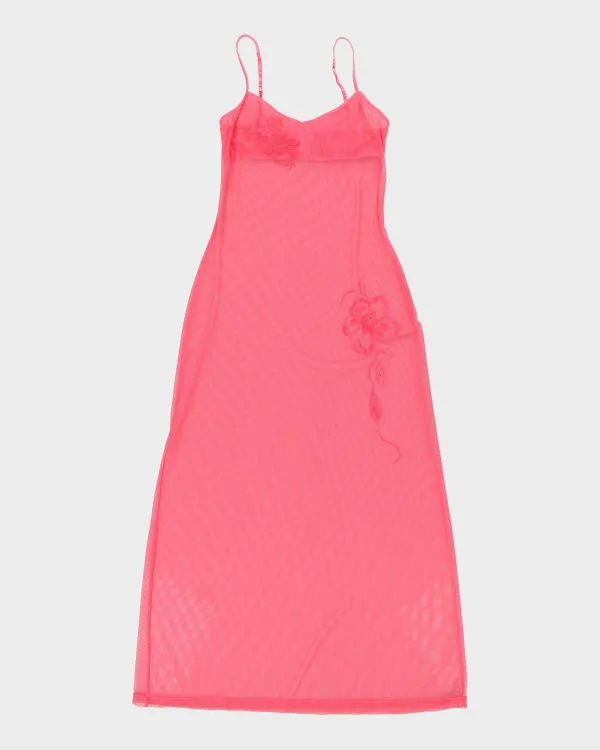 Y2k 00s La Senza Pink Mesh Dress - M sold by Rokit