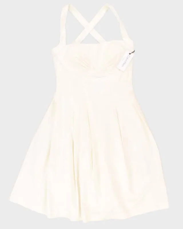 Deadstock Woman's White Calvin Klein Evening Dress - S sold by Rokit