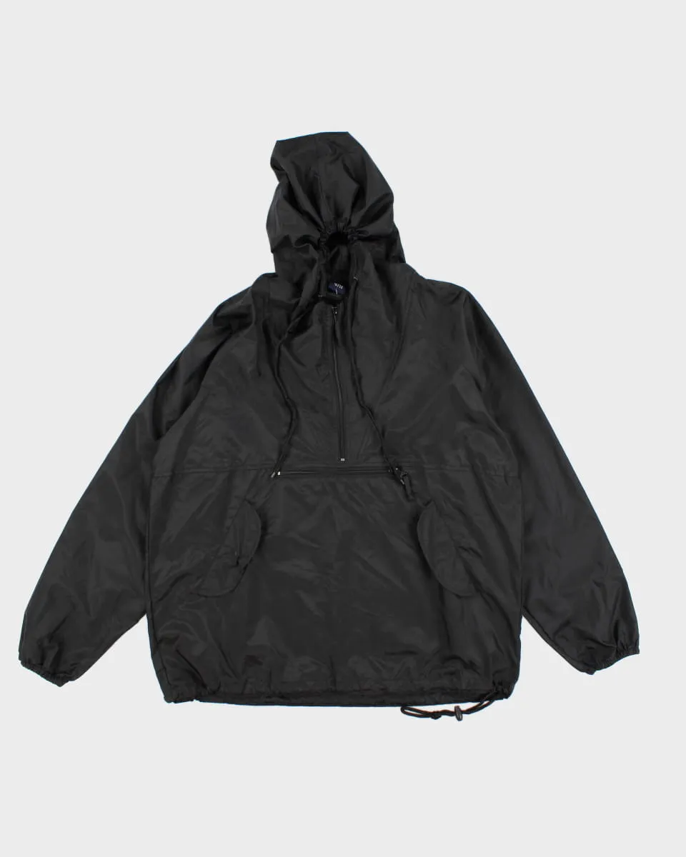 Vintage 90s/00s Black Hooded Light Anorak - L sold by Rokit