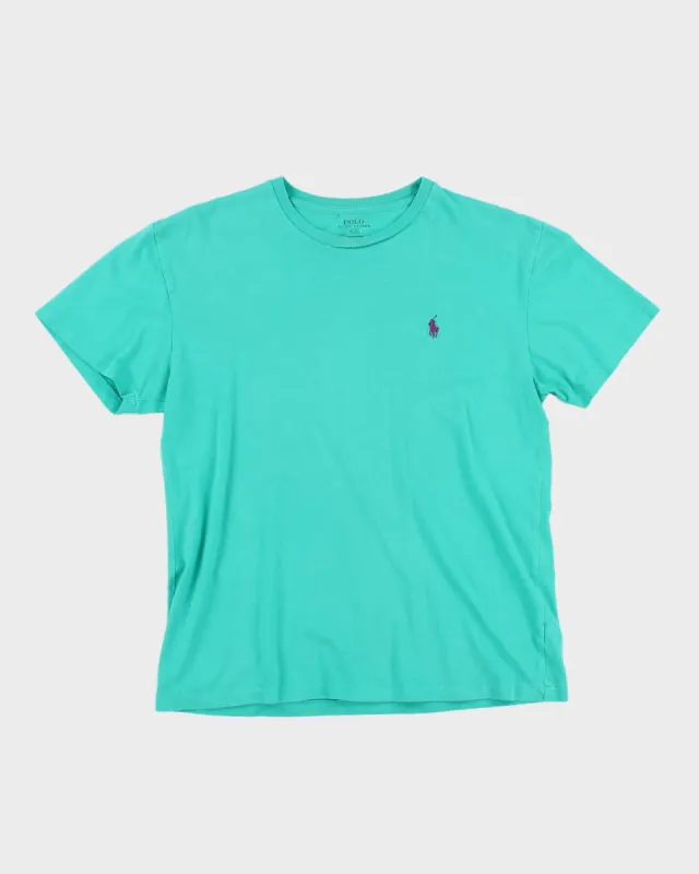Men's Turquoise Ralph Lauren T-Shirt - S made by Ralph Lauren