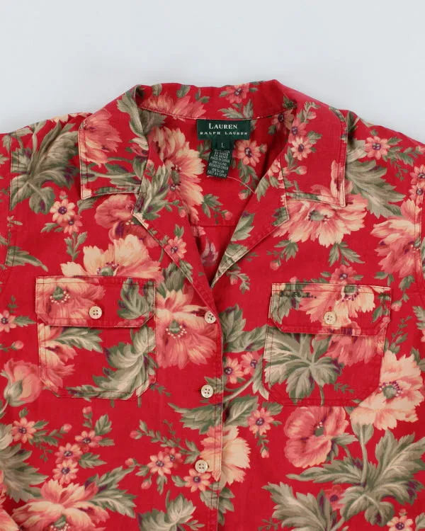 Vintage 90s Ralph Lauren Floral Shirt - L sold by Rokit product image thumbnail 3