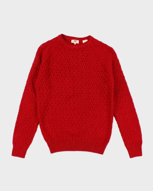 Levi's Red Knit Jumper - XS sold by Rokit