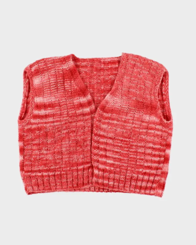 Darling Handmade Pink Tones Sleeveless Cardigan - XL sold by Rokit