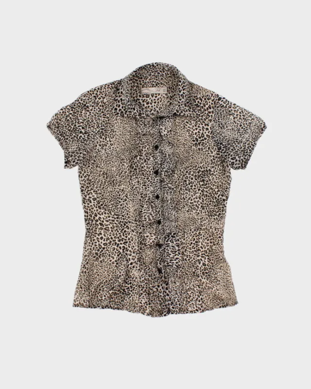 Women's Vintage 90s Cheetah Print Blouse - XS sold by Rokit