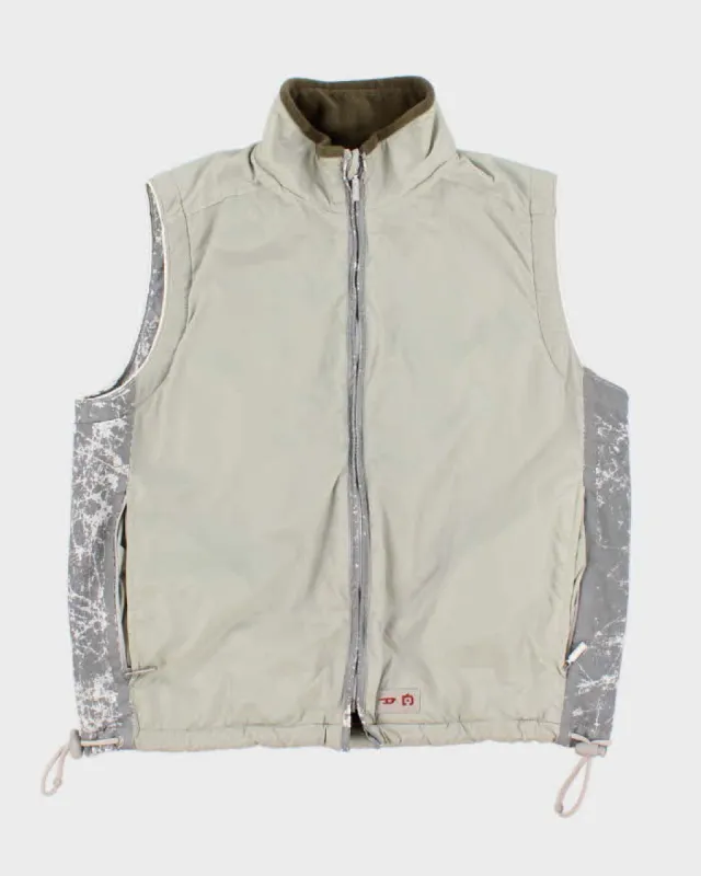 Womens Grey Diesel Zip-Up Fleece Lined Vest - L sold by Rokit