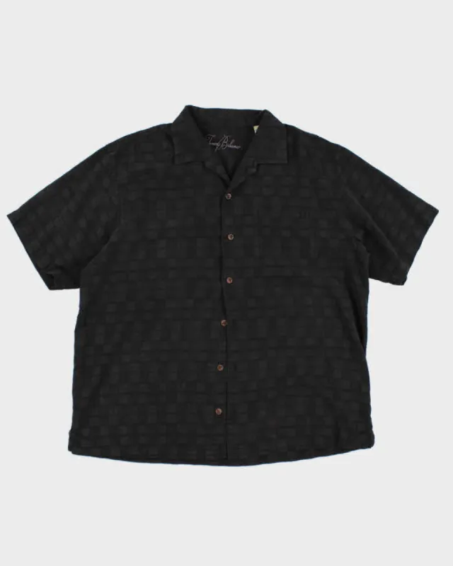 Y2k 00s Tommy Bahama  Black Silk Shirt - XL sold by Rokit
