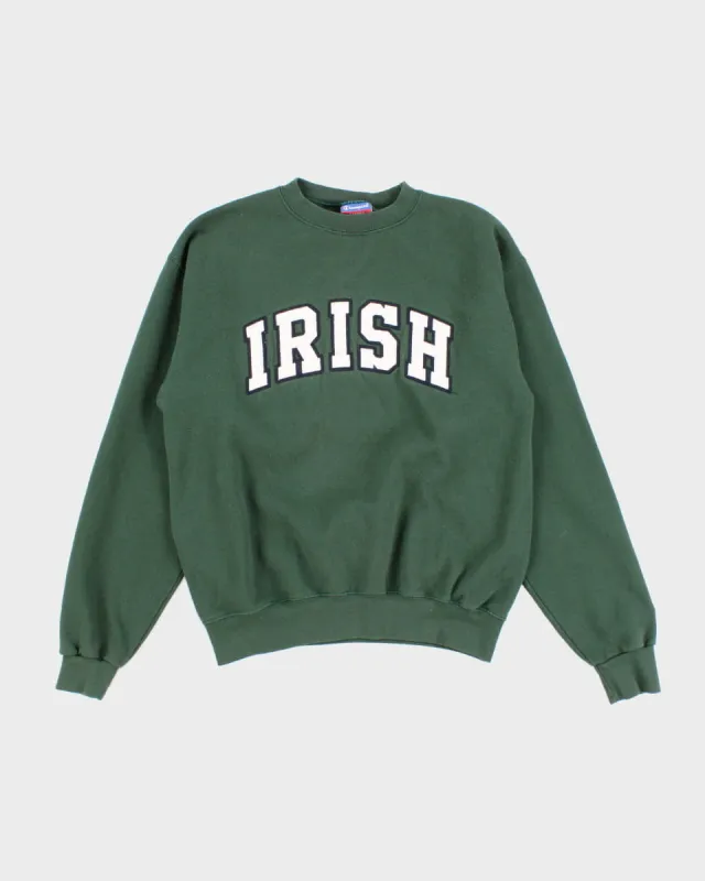 Vintage Champion Embroidered Patch Sweatshirt - S sold by Rokit