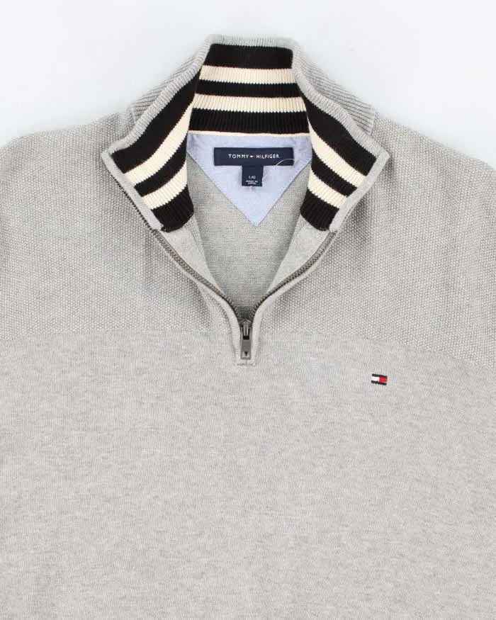 00s Tommy Hilfiger Knit Quarter Zip Jumper - L sold by Rokit product image thumbnail 3