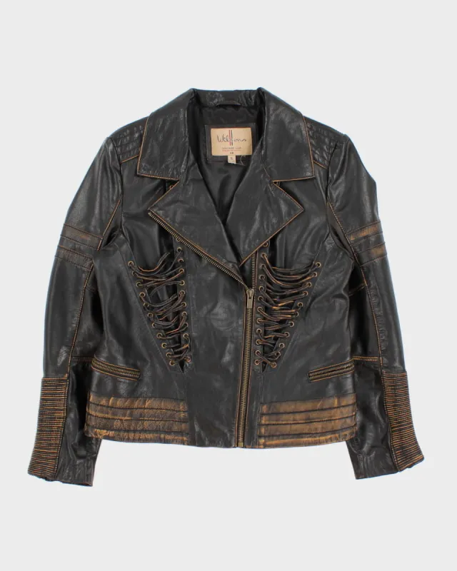 Vintage Wilsons Dreamy Laced Leather Jacket - XL sold by Rokit