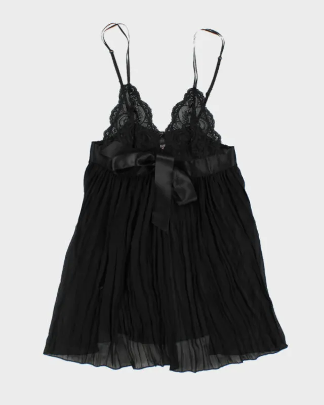 Y2k 00s Victoria's Secret Black Pleated Cami - S sold by Rokit