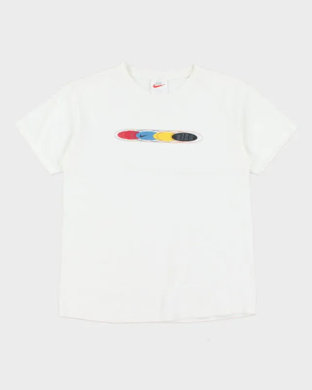 Vintage Nike White T-shirt - L sold by Rokit