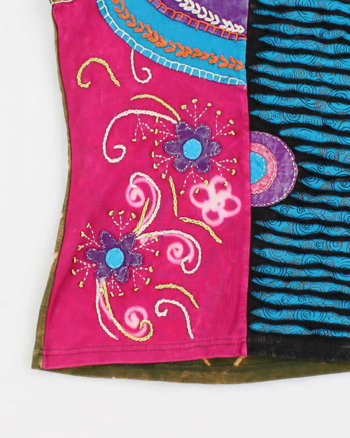 Y2k 00s Embroidered Slashed Cami top - L sold by Rokit product image thumbnail 4