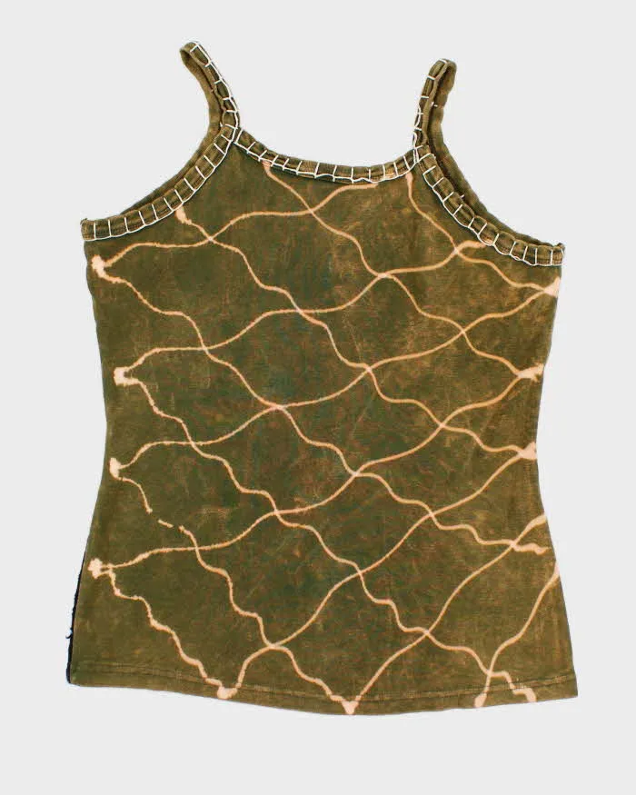 Y2k 00s Embroidered Slashed Cami top - L sold by Rokit product image thumbnail 2