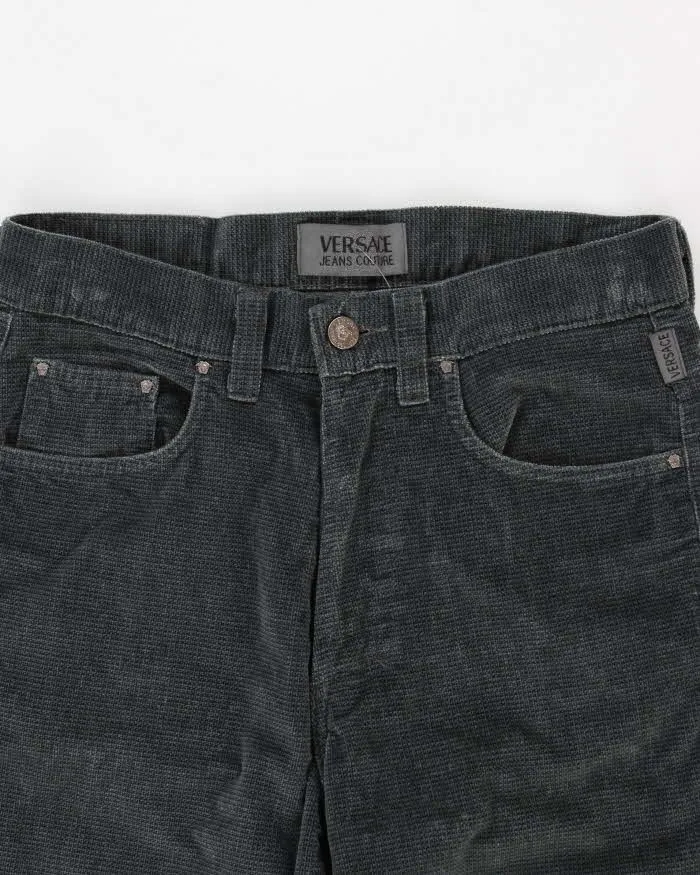 Men's Vintage Versace Jeans Green Waffle Knit Trousers - W30 L27 sold by Rokit product image thumbnail 4