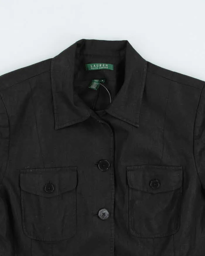 Ralph Lauren Black Linen Blazer Style Jacket - M sold by Rokit product image thumbnail 3