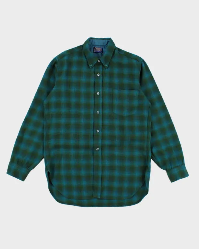 Mens Pendleton Green Plaid Pure Wool Work Shirt - M sold by Rokit