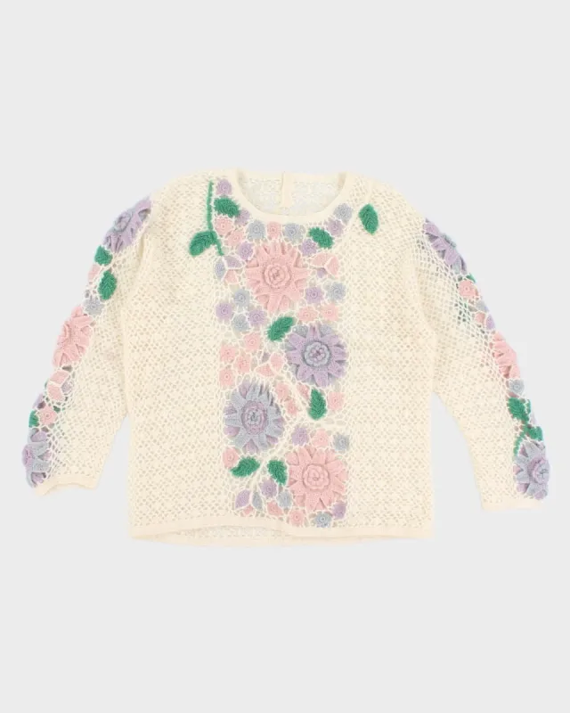 Vintage 80's Wide Knit Jumper - M - L sold by Rokit