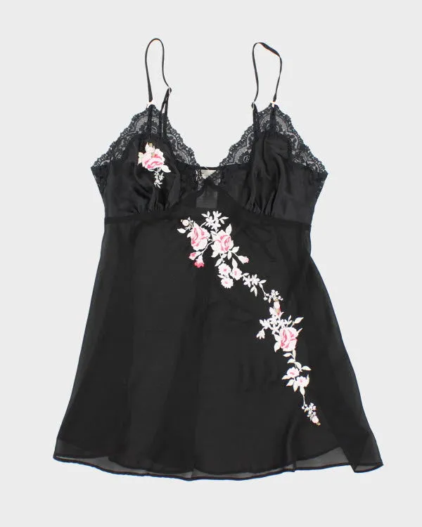 Y2k 00s Jessica Mesh Embroidered Cami - S sold by Rokit