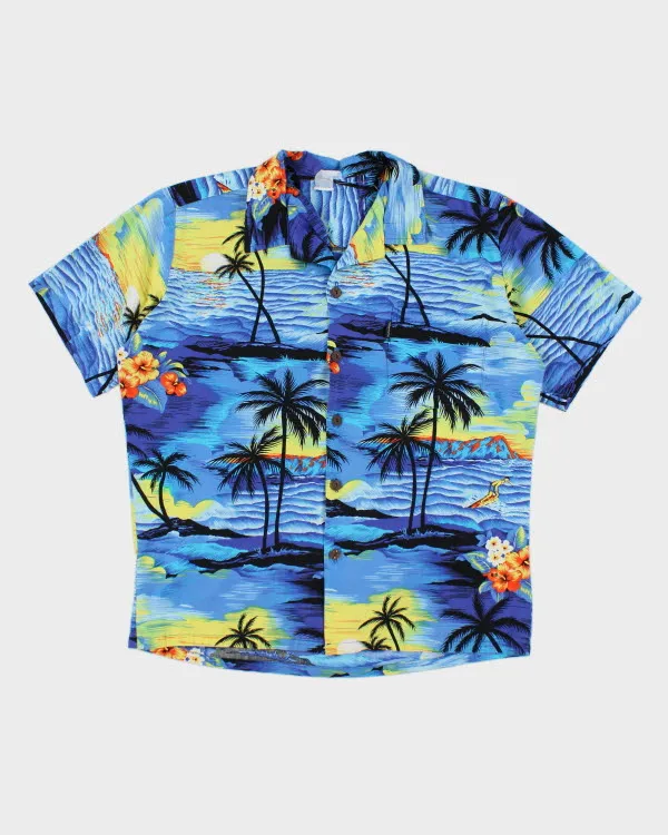 Vintage Palm Wave Hawaiian Shirt - M sold by Rokit