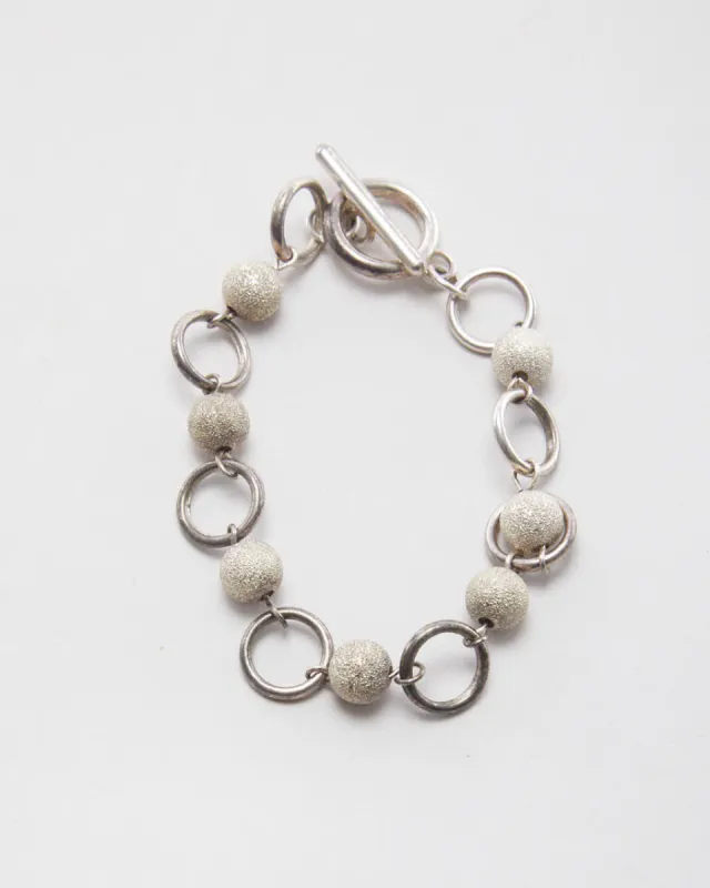 925 Silver Chunky Beaded Bracelet sold by Rokit