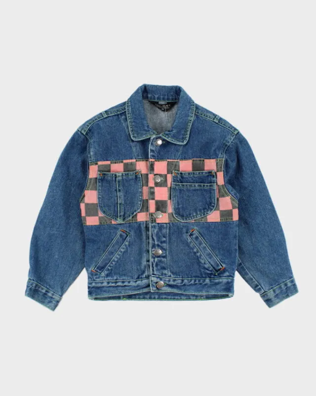 Children's Vintage Customised Dark Wash Denim Jacket - 6 Yrs sold by Rokit