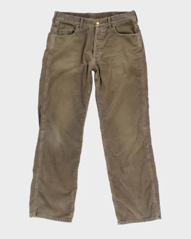 Mens Brown Carhartt Corduroy Trousers - W31 L34 sold by Rokit