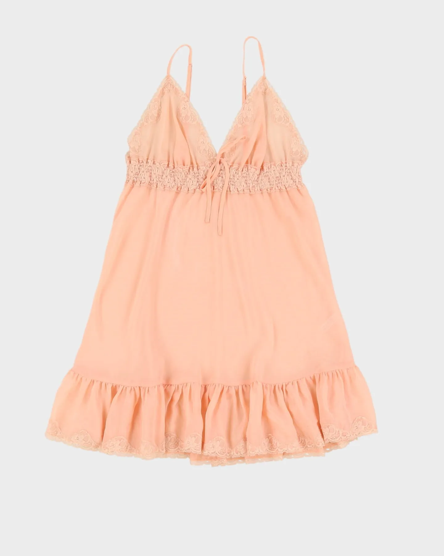 Peachy Orange Lace Detailed Camisole Top - S sold by Rokit