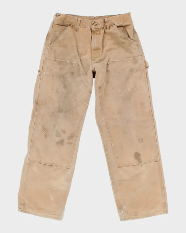Vintage Carhartt Double Knee Brown Workwear Trousers - W28 L28 sold by Rokit