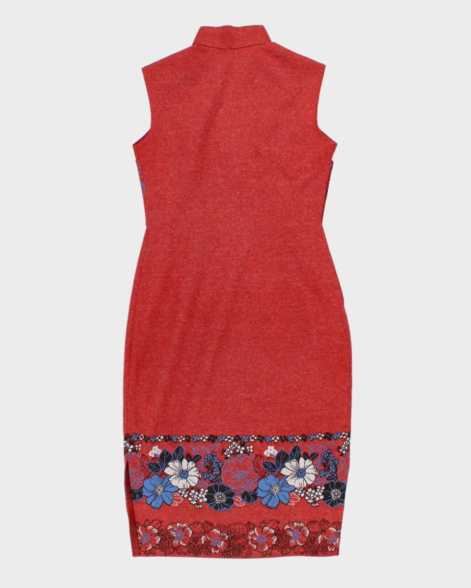 Vintage 1970s Burgundy Cheongsam Dress - S sold by Rokit product image thumbnail 2