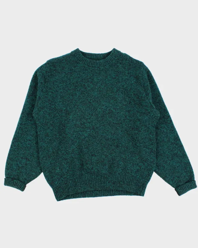 Vintage 90s Lands End Green Knit Jumper - L made by Rokit