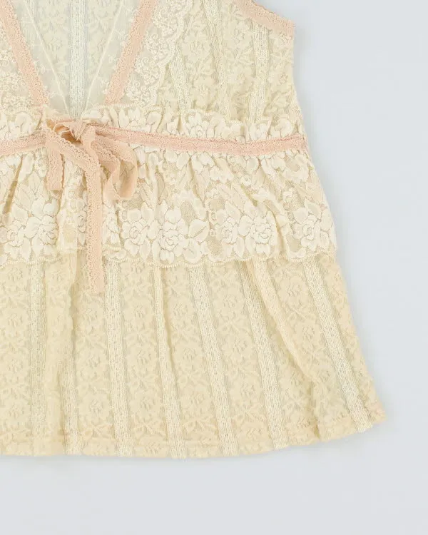 Y2k 00s Kam & Fashion Lace Top - M sold by Rokit product image thumbnail 4