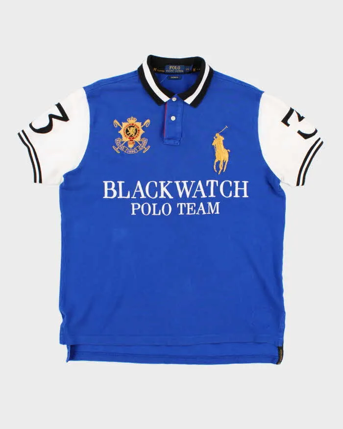 Mens Blue Ralph Lauren Blackwatch Polo Shirt - L sold by Rokit