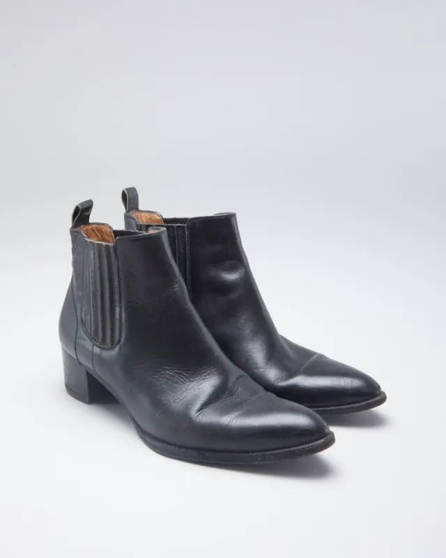 Vintage 90s Fratelli Rossetti Black Leather Ankle Boots - EUR 37 sold by Rokit