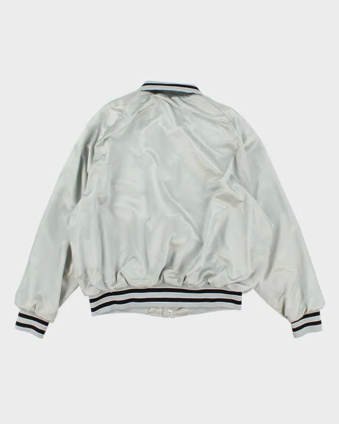 90s Vintage Grey Satin Cools Light Varsity Jacket - S sold by Rokit product image thumbnail 2
