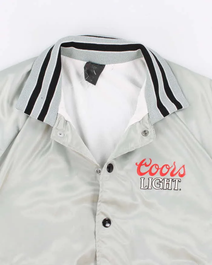 90s Vintage Grey Satin Cools Light Varsity Jacket - S sold by Rokit product image thumbnail 3